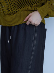 【シーズンレス】ナイロンツイルデニムイージーワイドパンツ