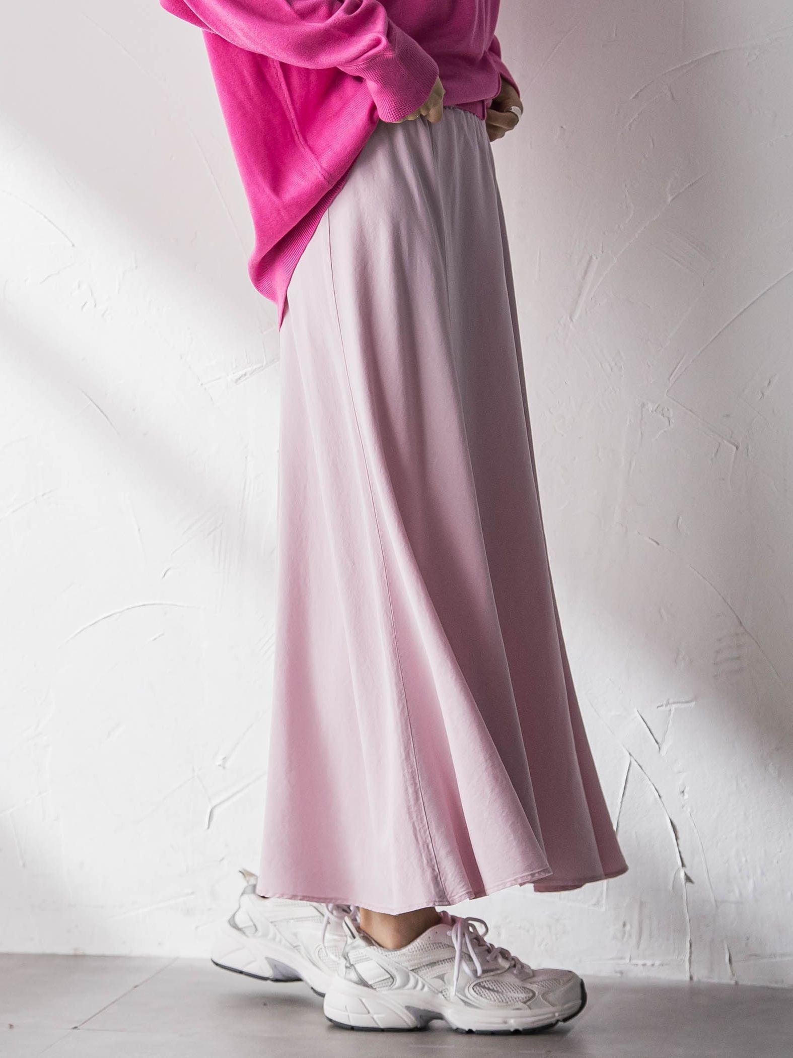 【40周年限定】カラーデニムセミフレアスカート