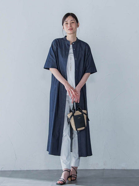 【WEB限定】極上ライトデニムワンピース≪洗濯機で洗える≫