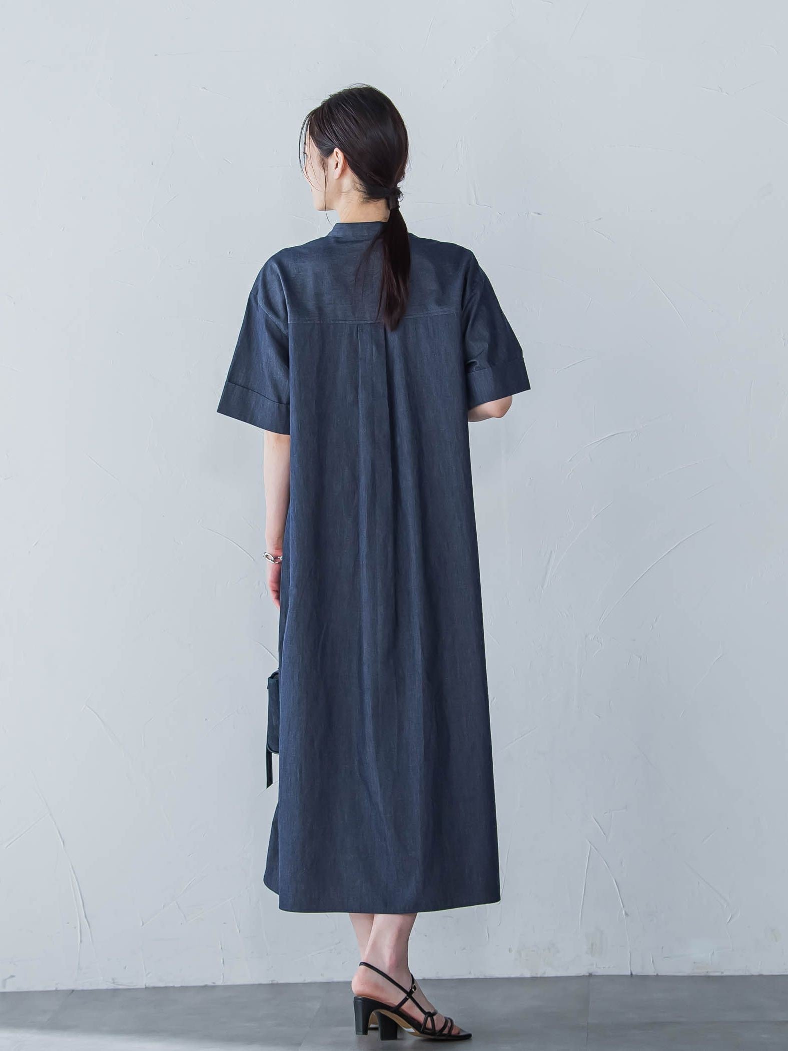 【WEB限定】極上ライトデニムワンピース≪洗濯機で洗える≫