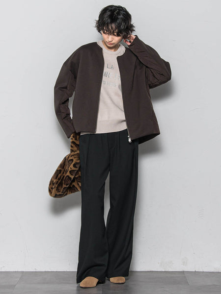 【WEB限定】刺繍ロゴニットプルオーバー≪洗濯機で洗える≫