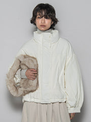 【WEB限定】中綿ボリュームショートブルゾン≪手洗い可能≫