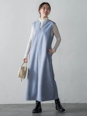 【WEB限定】フェイクスエードワンピース≪洗える≫