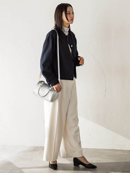 【受注会限定】リネンブレンド ステンカラーブルゾン