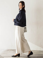 【受注会限定】リネンブレンド ステンカラーブルゾン