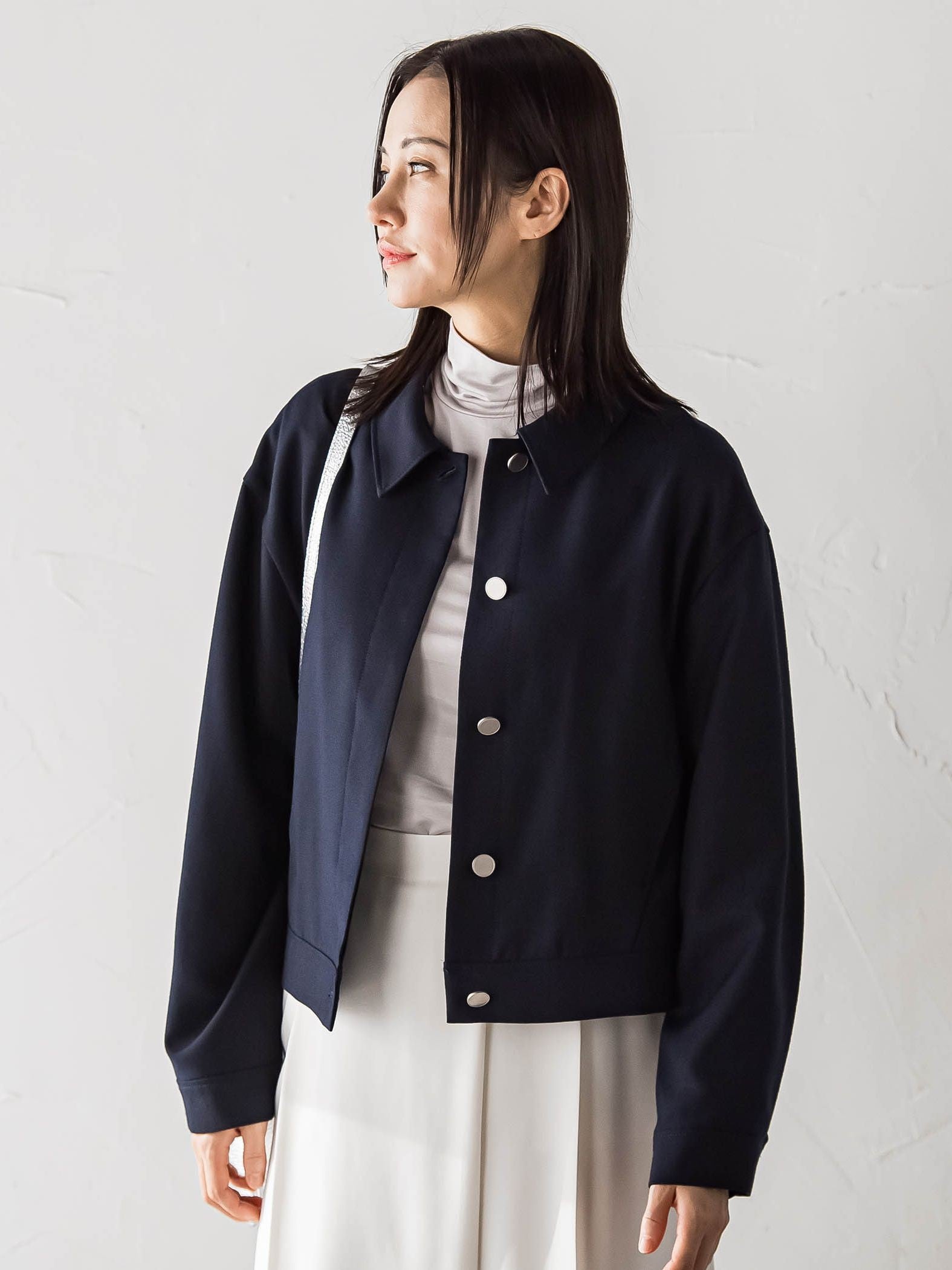 【受注会限定】リネンブレンド ステンカラーブルゾン