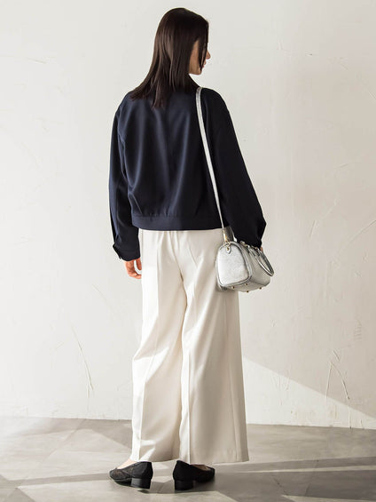 【受注会限定】リネンブレンド ステンカラーブルゾン