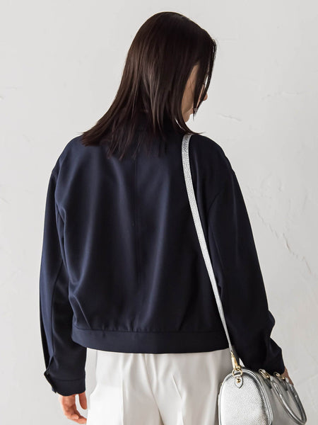 【受注会限定】リネンブレンド ステンカラーブルゾン