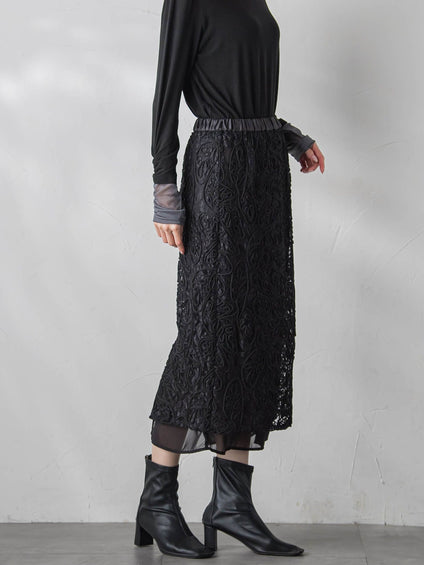 【WEB限定&一部店舗】コードレースナロースカート