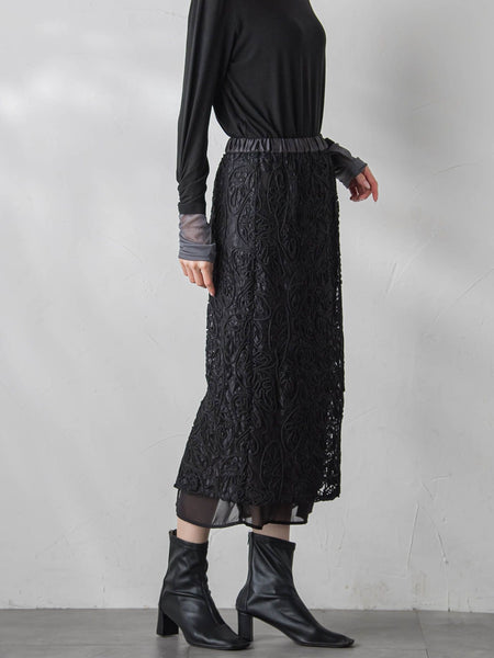 【WEB限定&一部店舗】コードレースナロースカート