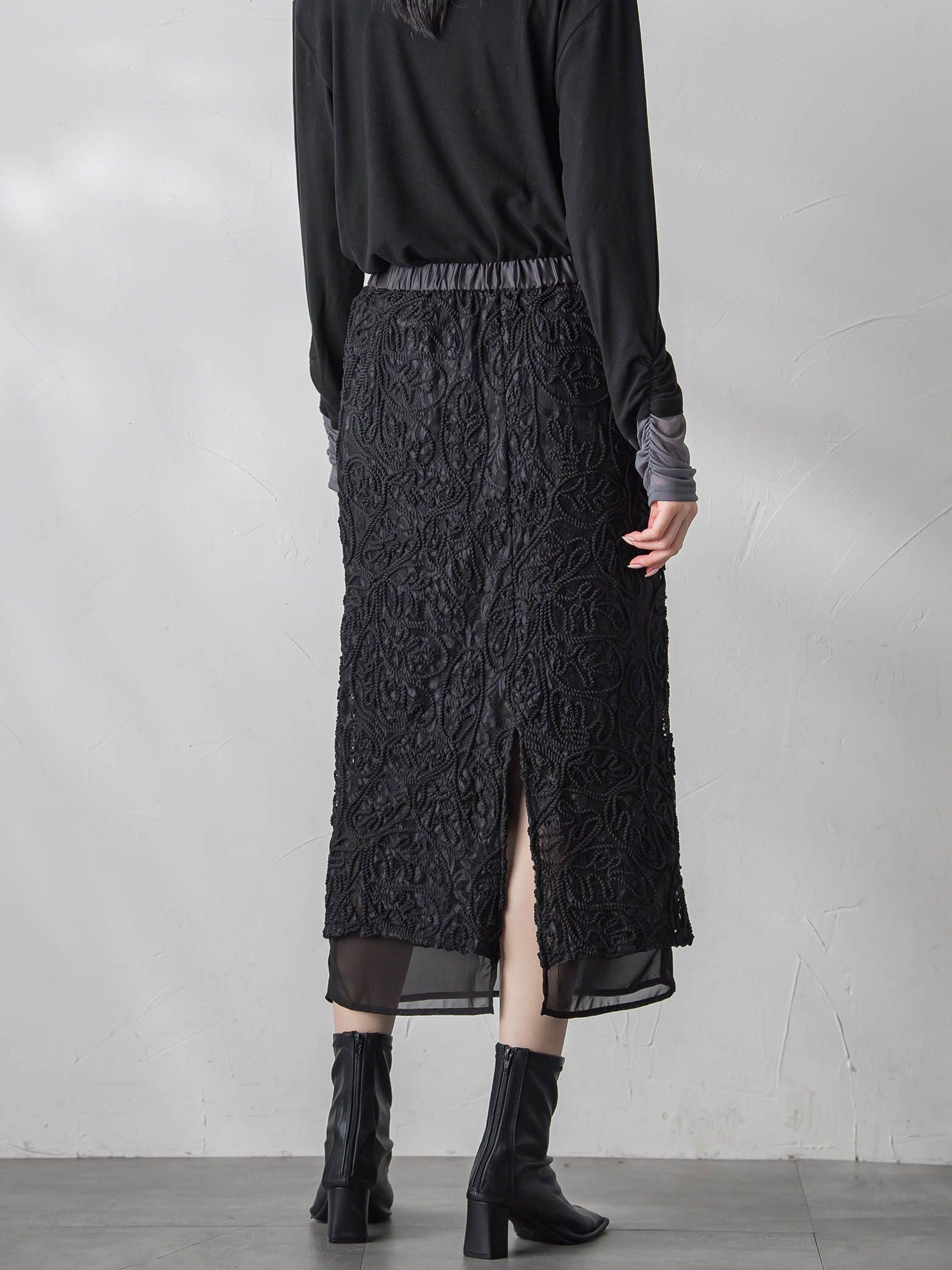 【WEB限定&一部店舗】コードレースナロースカート