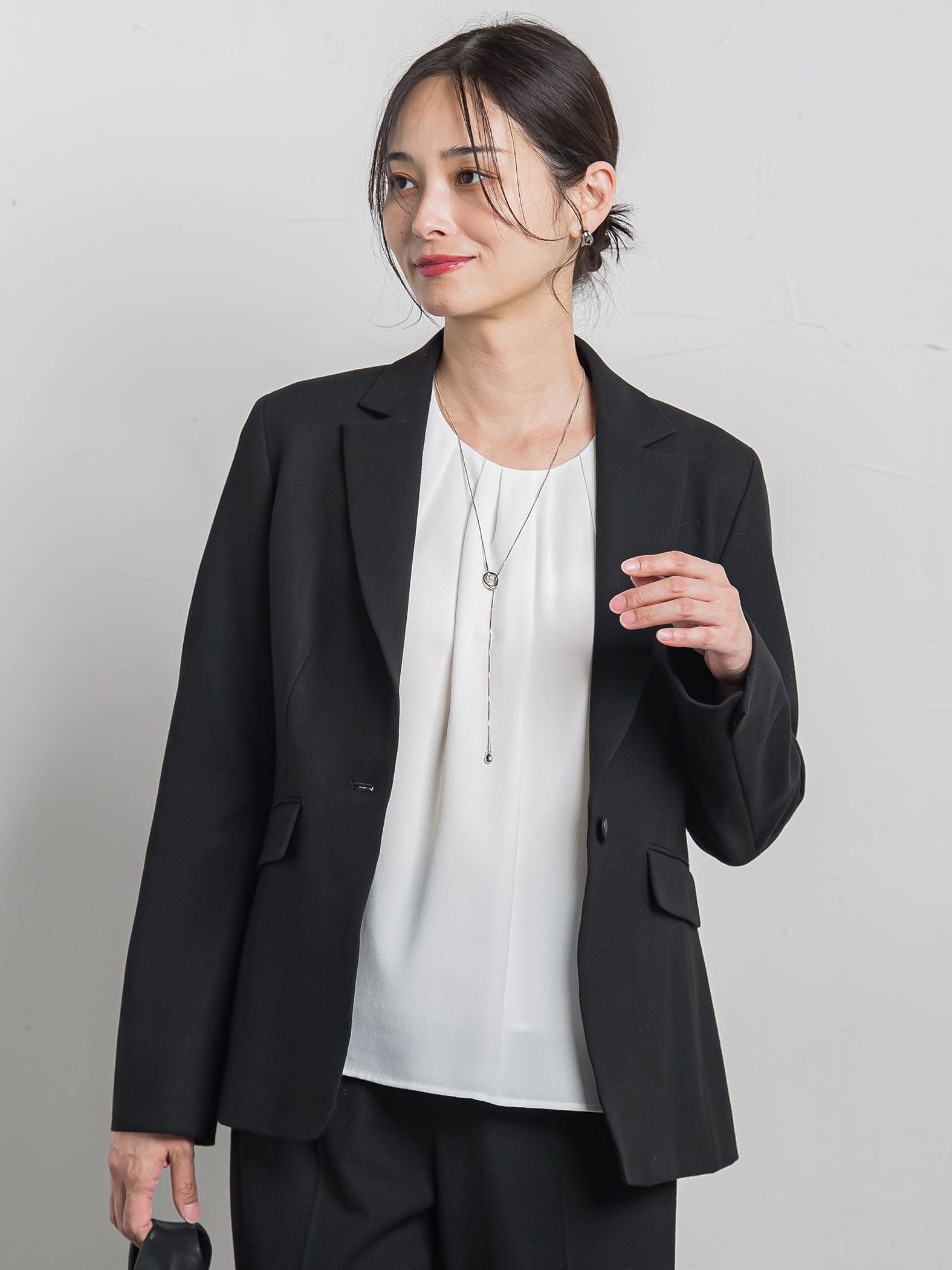 両面起毛テーラードジャケット≪洗える/セットアップ対応≫