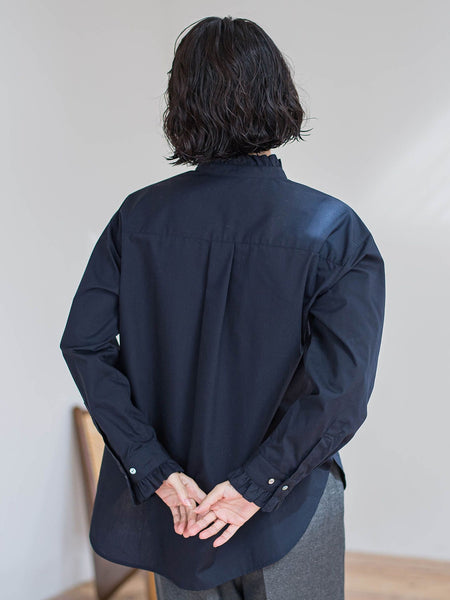 ネックフリルブラウス