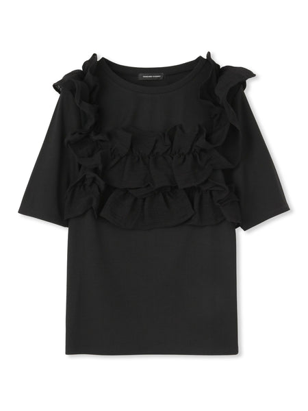 ギャザーフリルTシャツ≪手洗い可能≫