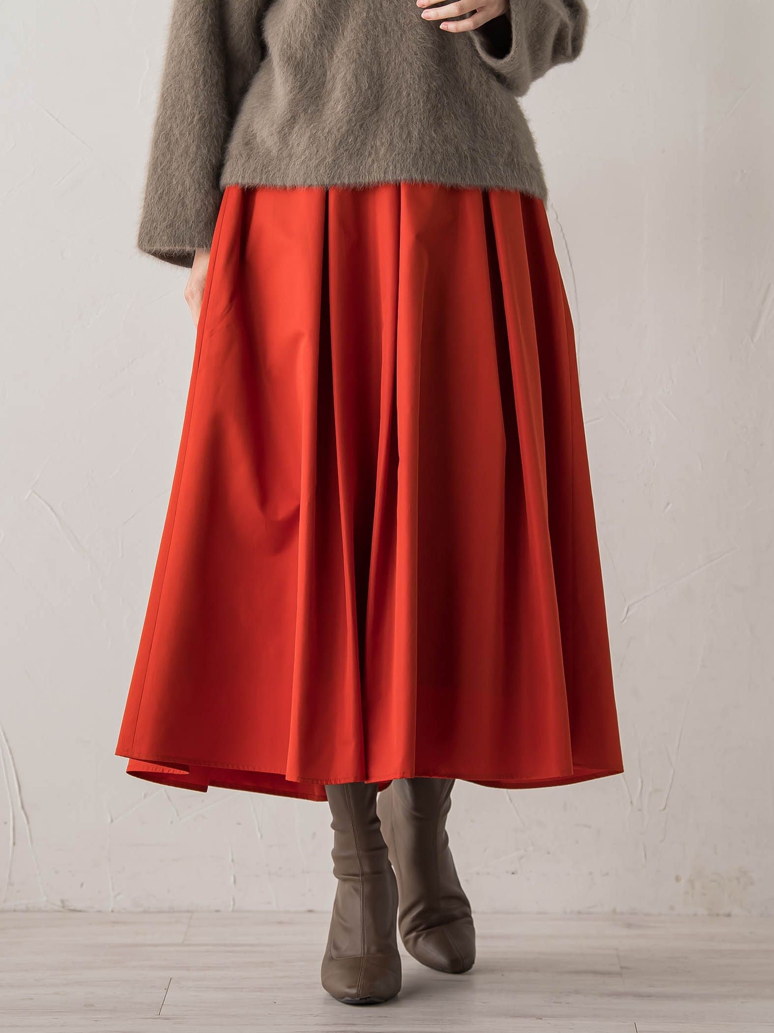 タフタタックスカート≪洗濯機で洗える≫