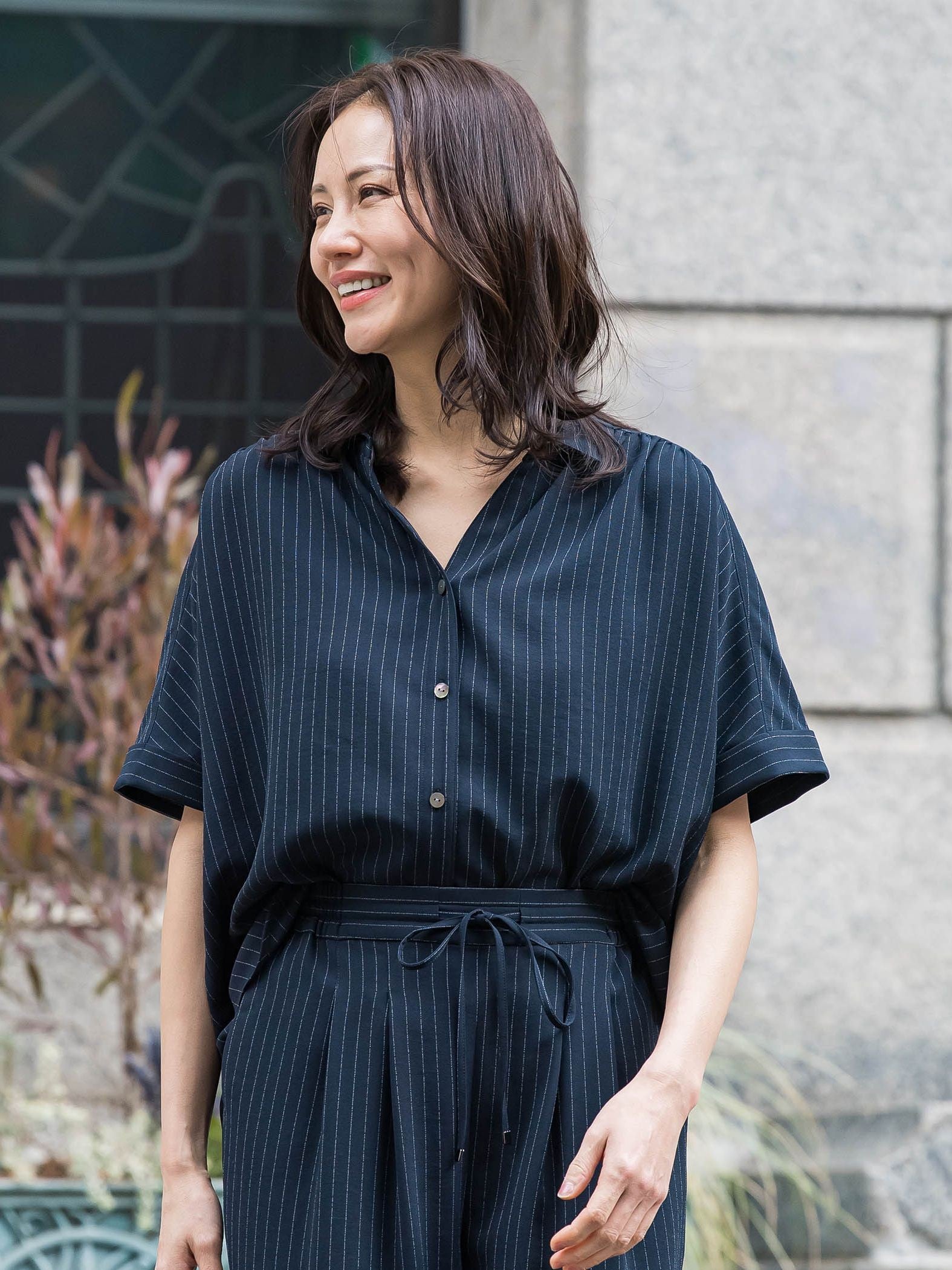 ≪シリーズ累計2万枚突破！≫【ラクする美人服】スキッパーブラウス