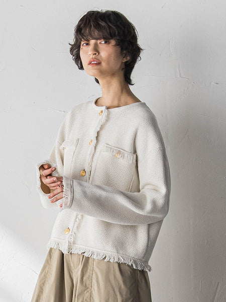 デニムライクニットジャケット