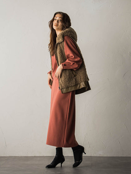 ジョーゼットダンボールAラインスカート≪セットアップ対応/洗濯機で洗える≫