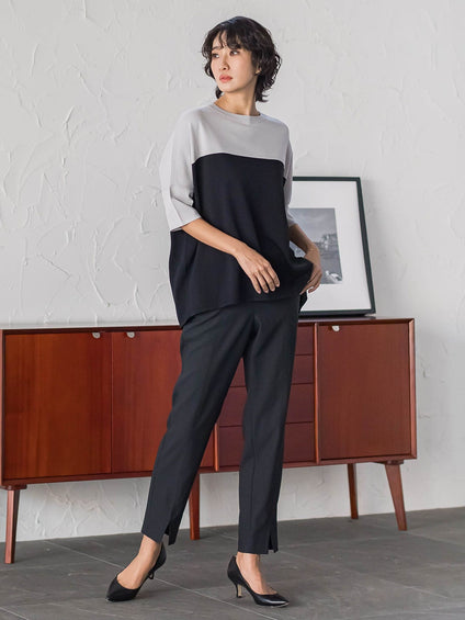 【WEB限定】”涼感”バイカラーニット