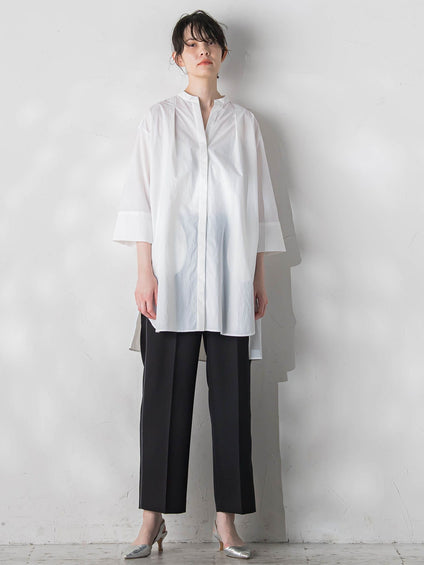 リサイクルナイロンロングシャツワンピース≪洗濯機で洗える≫