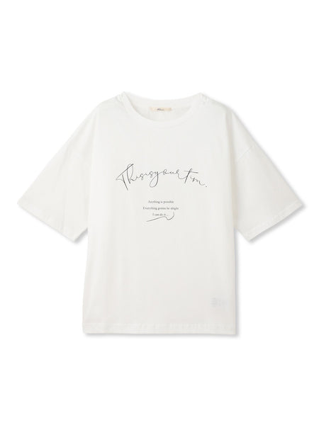 【WEB限定】ドライタッチコットンミックスロゴT≪洗濯機で洗える≫