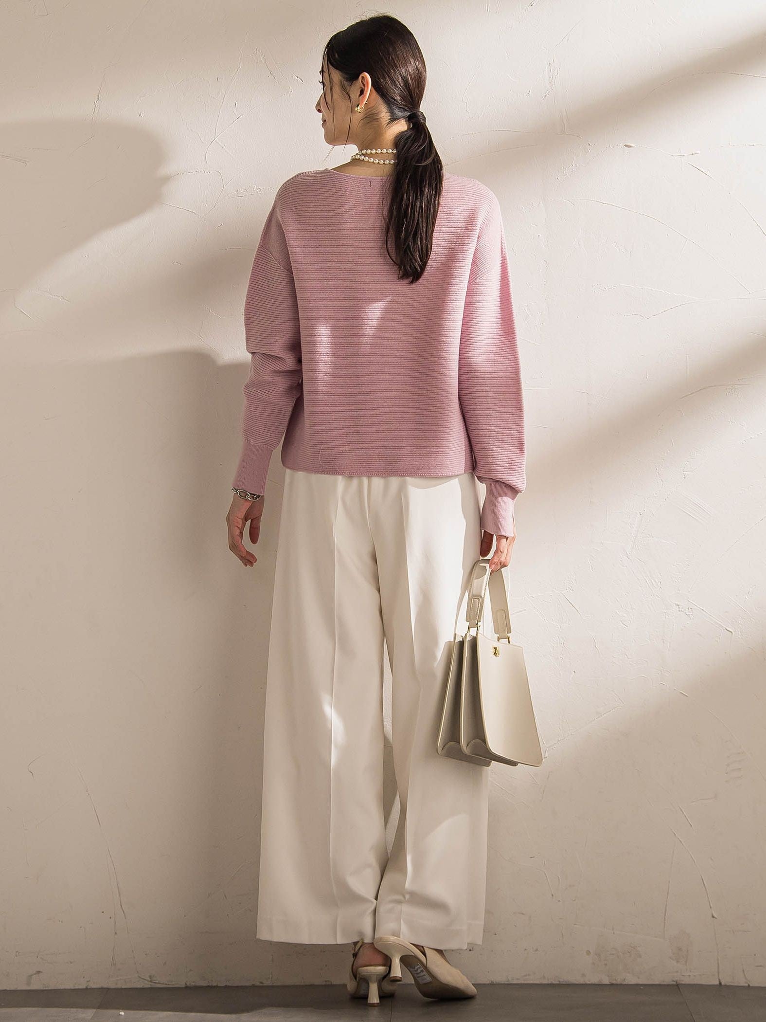 ソフィーツイルストレッチワイドパンツ ≪洗える≫