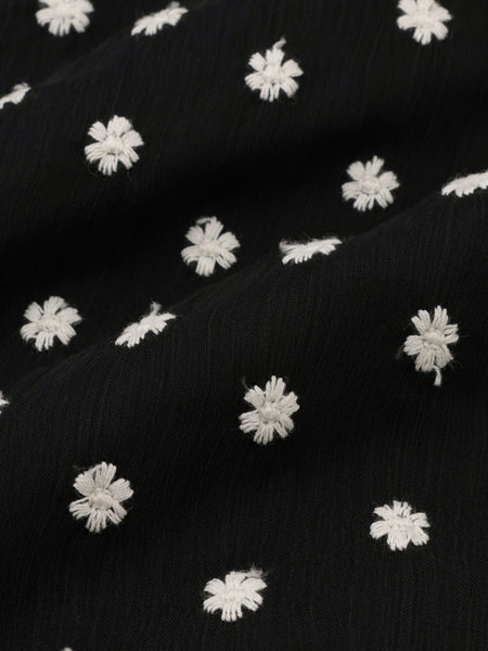 フラワー刺繍前後2WAYブラウス