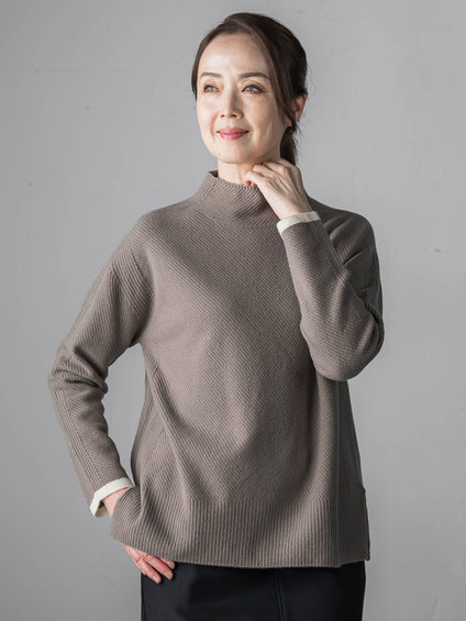 【大きいサイズ】配色CHESSニット