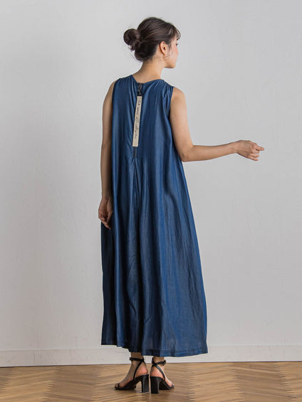 【WEB限定】バイオシルクタックZIPワンピース≪洗濯機で洗える≫