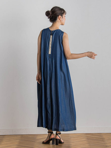 【WEB限定】バイオシルクタックZIPワンピース≪洗濯機で洗える≫
