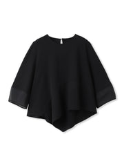 オーガンジーアシメヘムカットソー≪UVカット≫