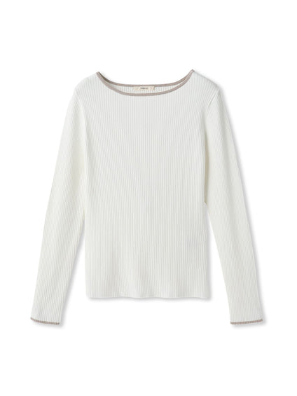 配色RIBニット≪手洗い可能≫