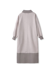 【WEB限定】スウェード×リブモックネックワンピース≪手洗い可能≫