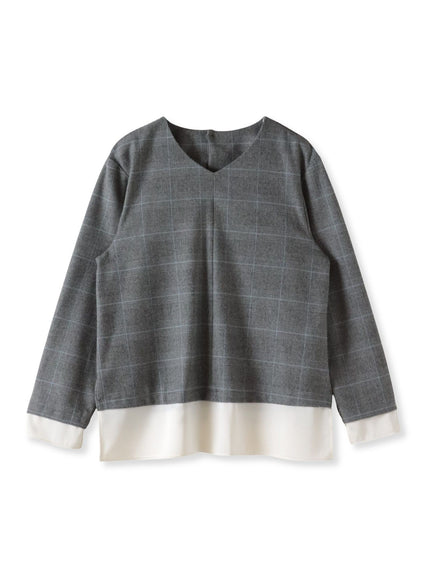 ピクシエスタVネックブラウス≪洗濯機で洗える≫
