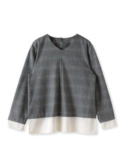 ピクシエスタVネックブラウス≪洗濯機で洗える≫