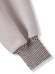 【WEB限定】スウェード×リブモックネックワンピース≪手洗い可能≫