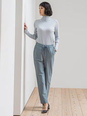 【大きいサイズ】ラメリブタートルニット