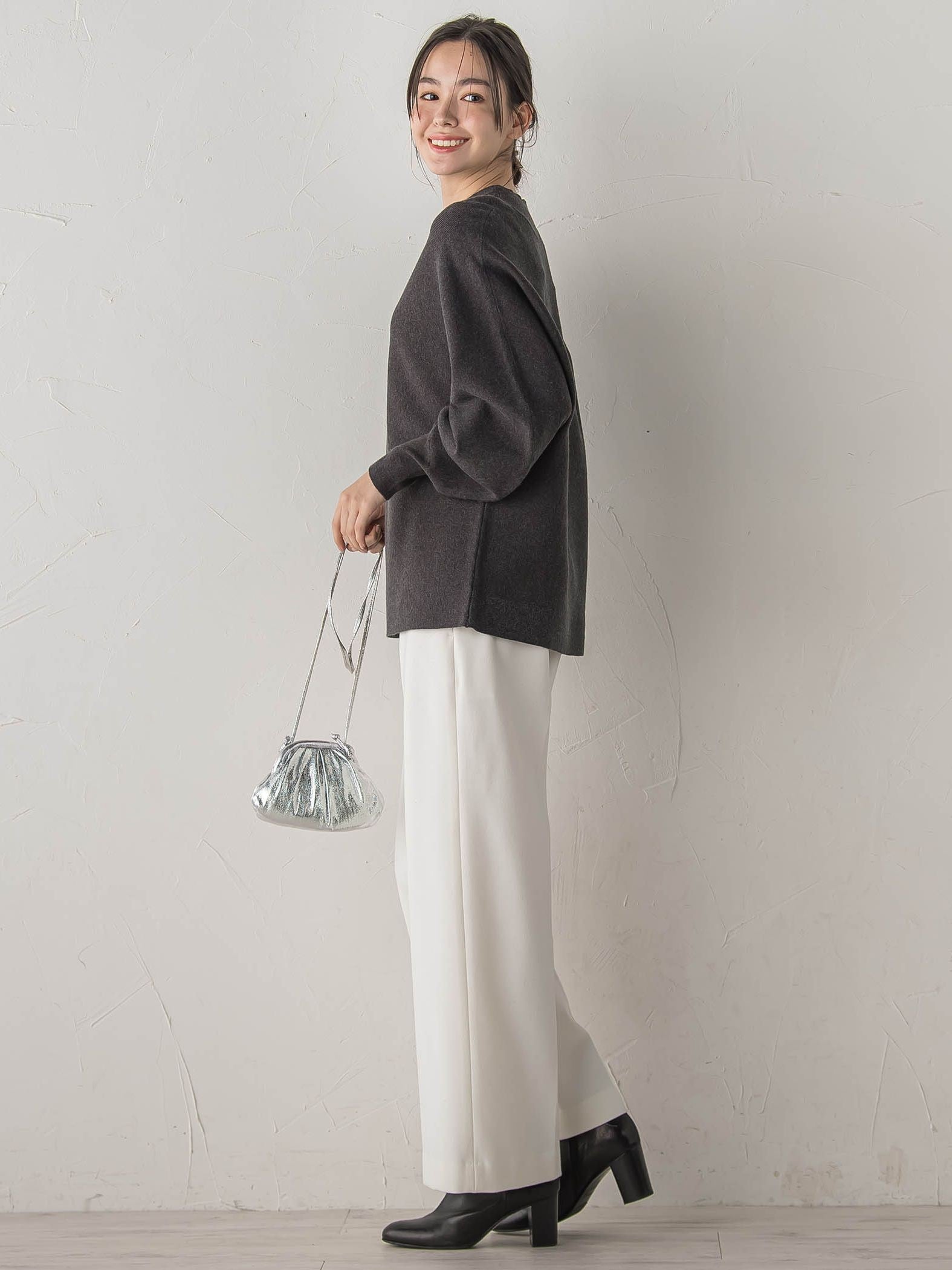 ウォッシャブルバナナスリーブニット≪手洗い可能≫