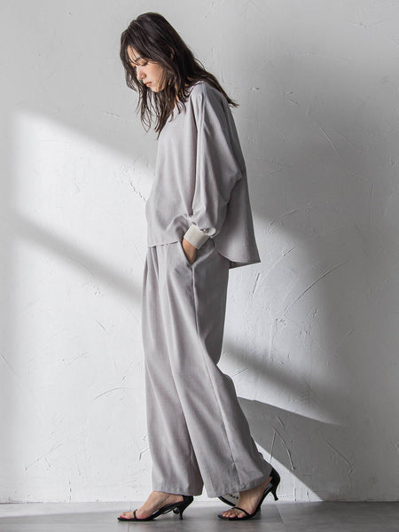 【一瞬で楽とキレイを叶える】タンブラーオックスギャザー袖ブラウス≪手洗い可能≫