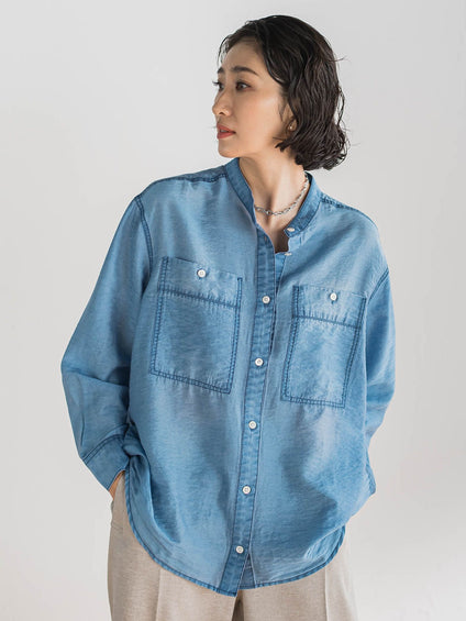 シアーデニムシャツ