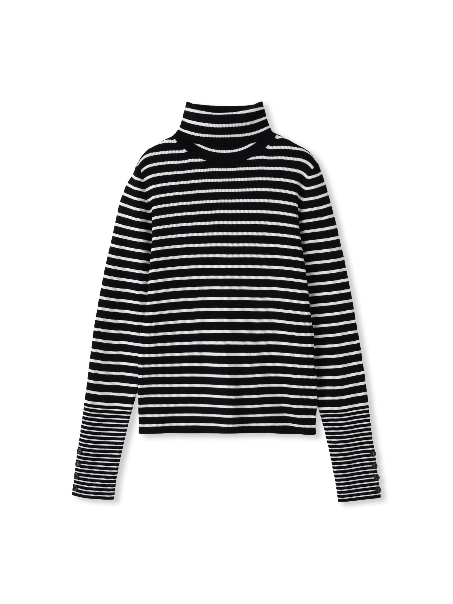 リブタートルニットプルオーバー≪手洗い可能≫