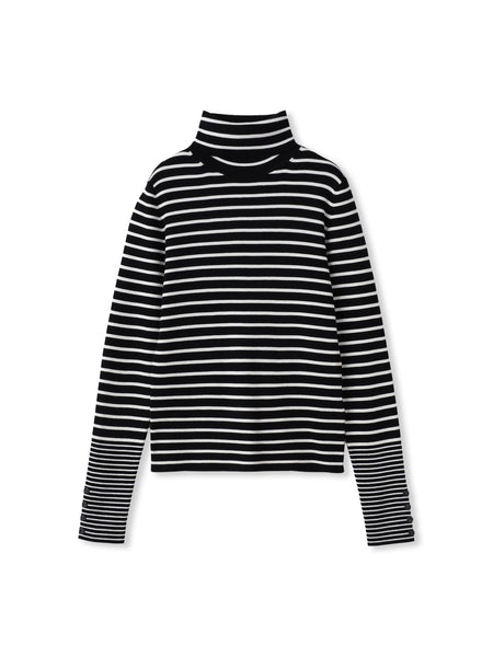 リブタートルニットプルオーバー≪手洗い可能≫