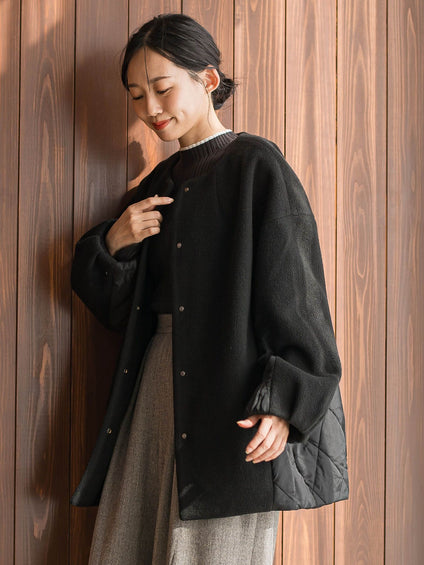 メランジブランケットコート