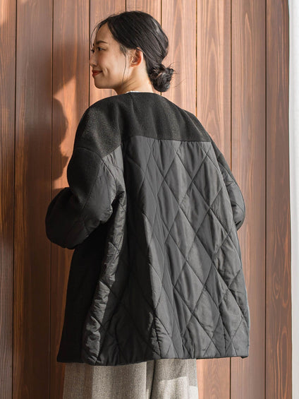 メランジブランケットコート