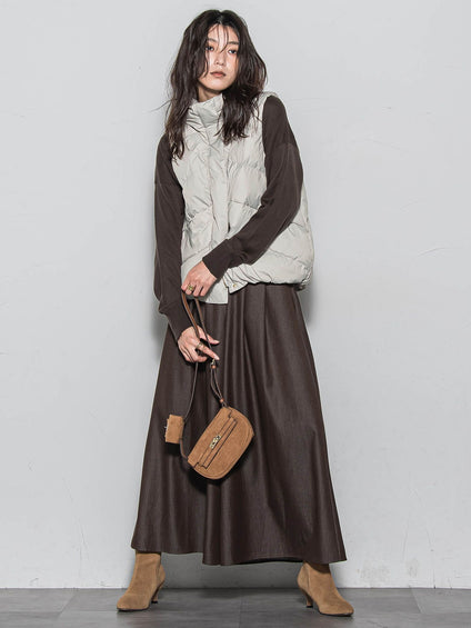 【新色追加】フレアヘムキュロットパンツ≪洗濯機で洗える≫