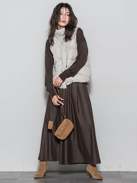 【新色追加】フレアヘムキュロットパンツ≪洗濯機で洗える≫