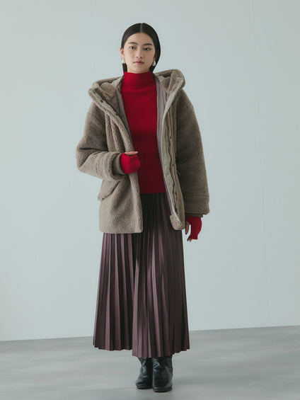 ショートボア中綿ドロストブルゾン