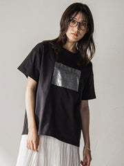 【WEB限定】スクエア箔オーバーサイズTシャツ≪手洗い可能≫