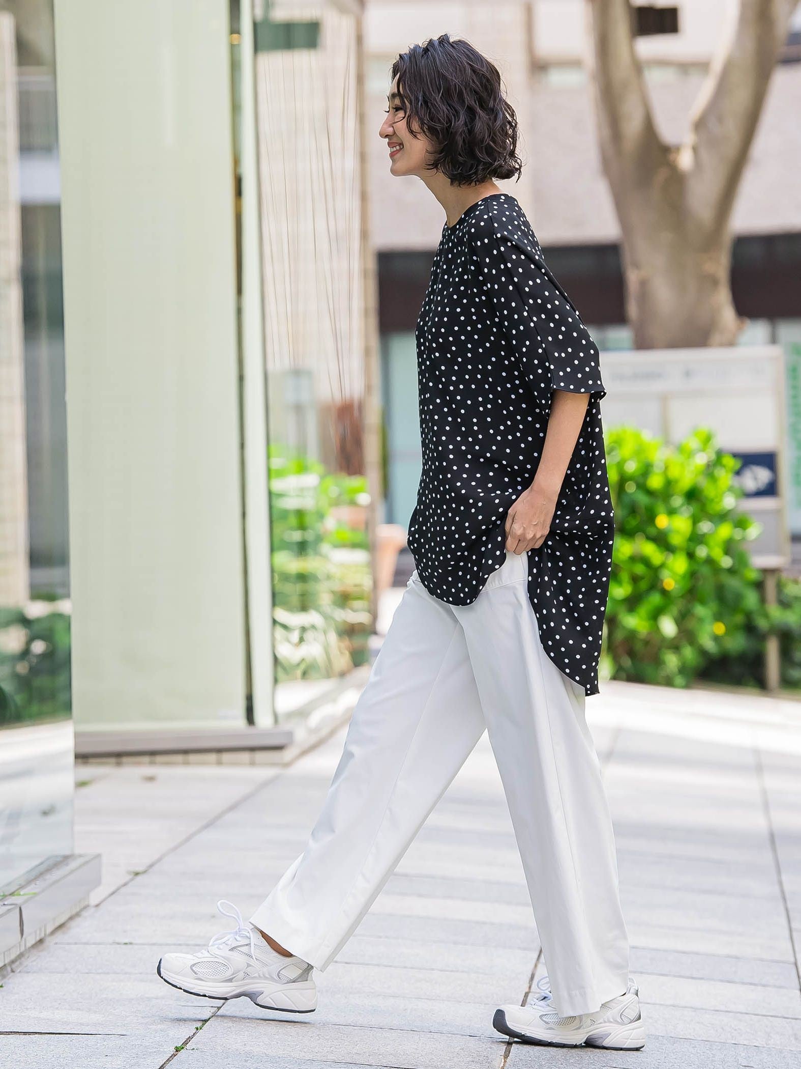 【WEB限定/大きいサイズ】ハイテンションワイドパンツ≪洗濯機で洗える≫