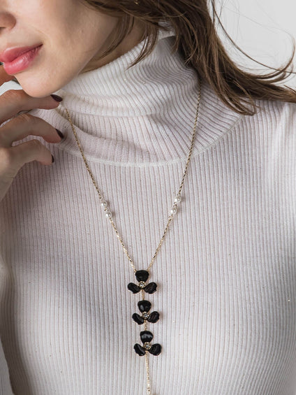 エポフラワーナローネックレス